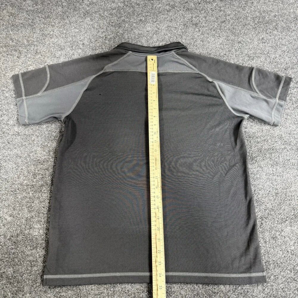 The North Face FlashDry Polo Shirt Mens Large Gray Black 1/4 Zip Performance
